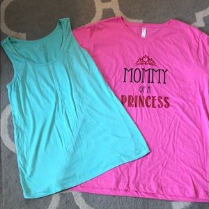 XXL Teal Tank/XXL Mommy of a Princess Shirt New